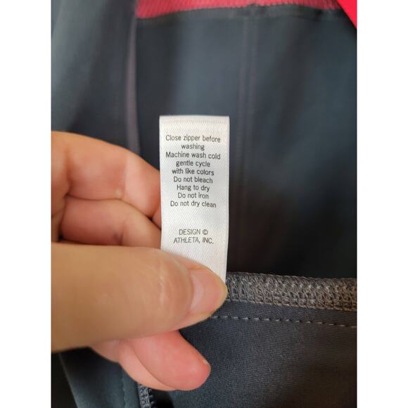 Athleta Womens Athletic Zip Up Jacket Vest Sleeveless Zipped Pocket Gray Medium - Picture 7 of 7